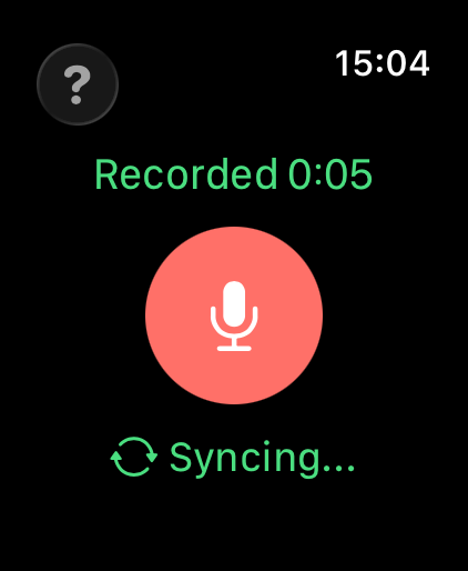 Recording complete, syncing to server