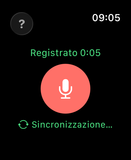 Registrazione completata, sincronizzazione sul server