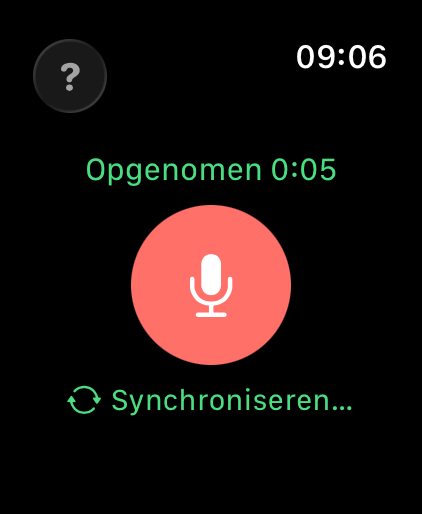 Opname klaar, wordt gesynchroniseerd met server