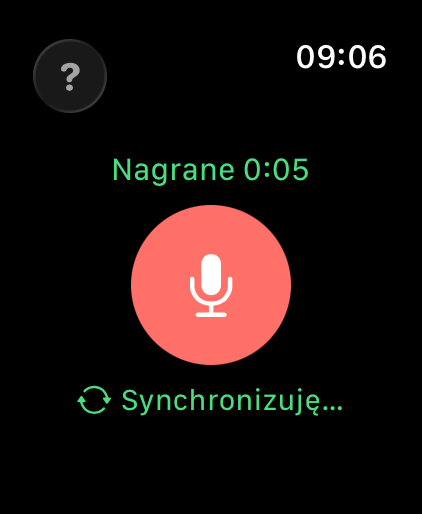 Nagranie zakończone, synchronizacja