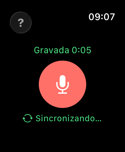 Gravação concluída, sincronizando com o servidor