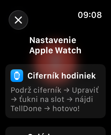 Hárok s tipmi na nastavenie